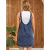 INSPIRE CHIC Women's Denim Overalls Roller Romper Casual Sleeveless V Neck Mini Dresses - 4 of 4