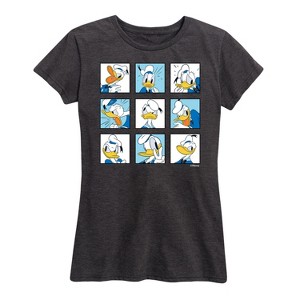 Women's - Disney - Donald Grid Short Sleeve Graphic T-Shirt - 1 of 4