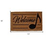 HomeRoots 18" X 30" Brown and Black Coir Welcome Outdoor Door Mat - 3 of 4