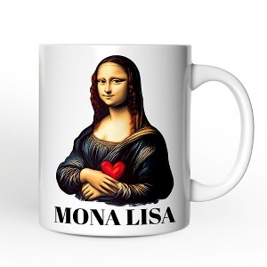 Valentine Style Mona Lisa Mug, Leonardo da Vinci Vintage Art Lover Gift (Non-Custom Only)| OrnamentallyYou - 1 of 4