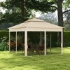 Outsunny 11' x 11' Pop Up Gazebo Outdoor Canopy Shelter with 2-Tier Soft Top, and Removable Zipper Netting, Event Tent with Large Shade - 2 of 4