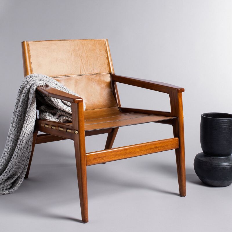 Culkin Leather Sling Chair  - Safavieh, 2 of 10