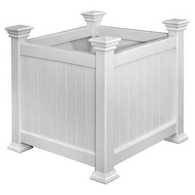 Cardiff Square Planter Box - White - Vita