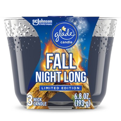 Glade Fall Night Long Candle - 6.8oz