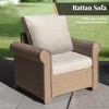 Captiva Designs Luxury Wicker Patio Conversation Sofa Set with Curved Armrests with Cushions - 4 of 4
