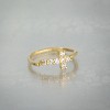 Jewelry Avalanche 14K Gold Cross CZ Nose Hoop Ring, 20G, 8mm, Twist-open - 3 of 4