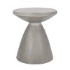 GDFStudio Inkwood Outdoor Lightweight Concrete Side Table, Concrete Finish - 2 of 4
