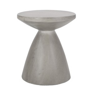 GDFStudio Inkwood Outdoor Lightweight Concrete Side Table, Concrete Finish - 1 of 4