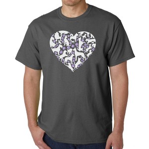 LA Pop Art Dog Heart - Men's Word Art T-Shirt - 1 of 4