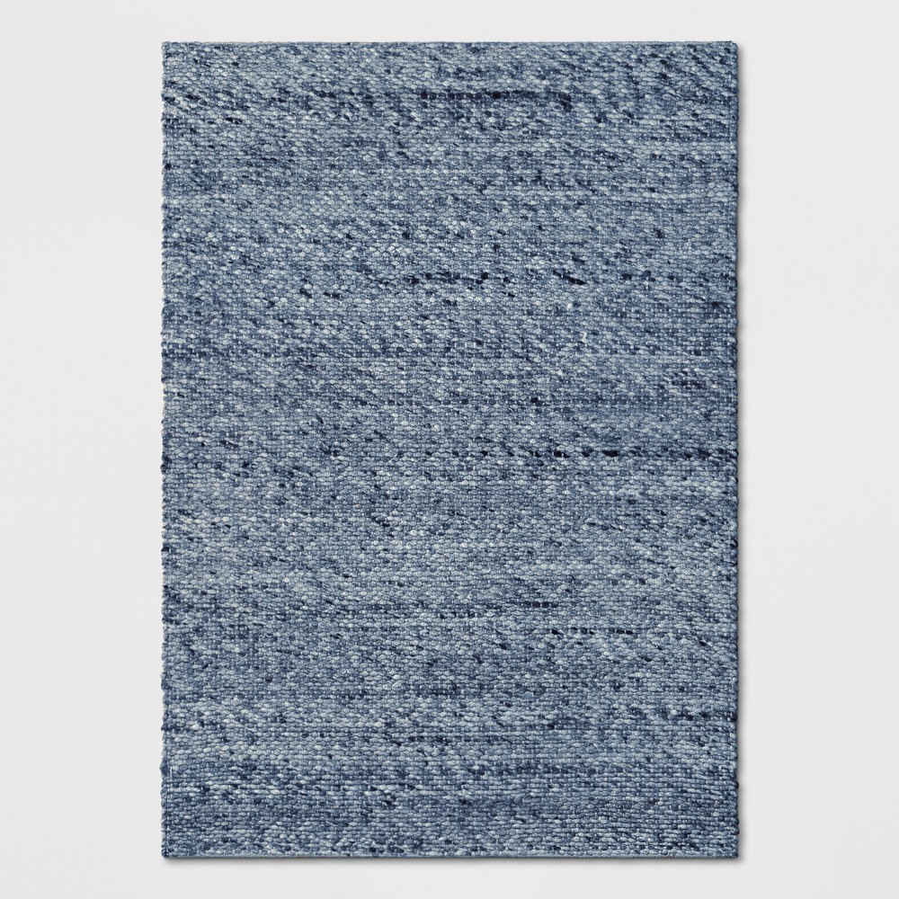 9'X12' Chunky Knit Wool Woven Rug Indigo - Project 62™