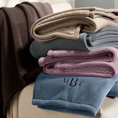 Graphite Chenille and Sherpa Reversible Throw Blanket