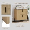 KWPZQEB 30" Modern Bathroom Vanity with Ceramic Sink, Vanity Cabinet w/ 2 Full-Extension Drawers & Vertical Pulls,Fluted Design Bath Vanity Sink Combo - 4 of 4