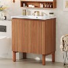 VYNXARIA 30" Modern Bathroom Vanity with Ceramic Sink, Vintage Minimalist Bathroom Vanity Cabinet,Natural - 2 of 4