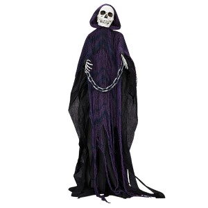 NAYSAYE Party Decoration and Accessories 6ft Standing Grim Reaper Figure for Halloween Parties and Home Display, Multicolor, 28"*25"*72" - 1 of 4