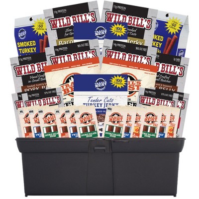Wild Bill's Multi-Brand 30-Piece Sampler Gift Tool Box (jerky, sticks and more)
