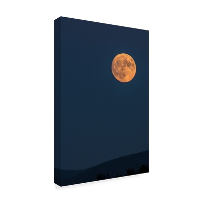 Trademark Fine Art -Brenda Petrella Photography Llc 'Supermoon Rise Over Ridge' Canvas Art