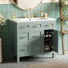 Whisen 36 in. Bathroom Storage Cabinet Bathroom Vanity with Resin Integrated Sink, 4 Drawers and 2 Doors - 3 of 4