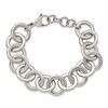 Chisel Stainless Steel Polished 7.5" Circle Link Bracelet with 1" Extension - 4 of 4