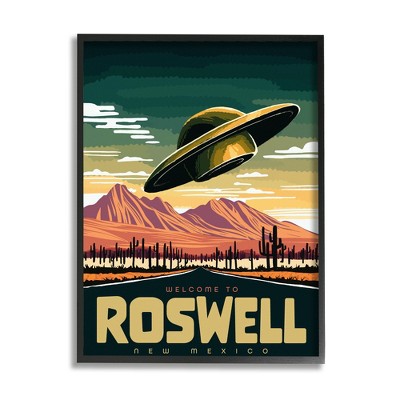 Stupell Industries Welcome Roswell New Mexico UFO Framed Giclee Art