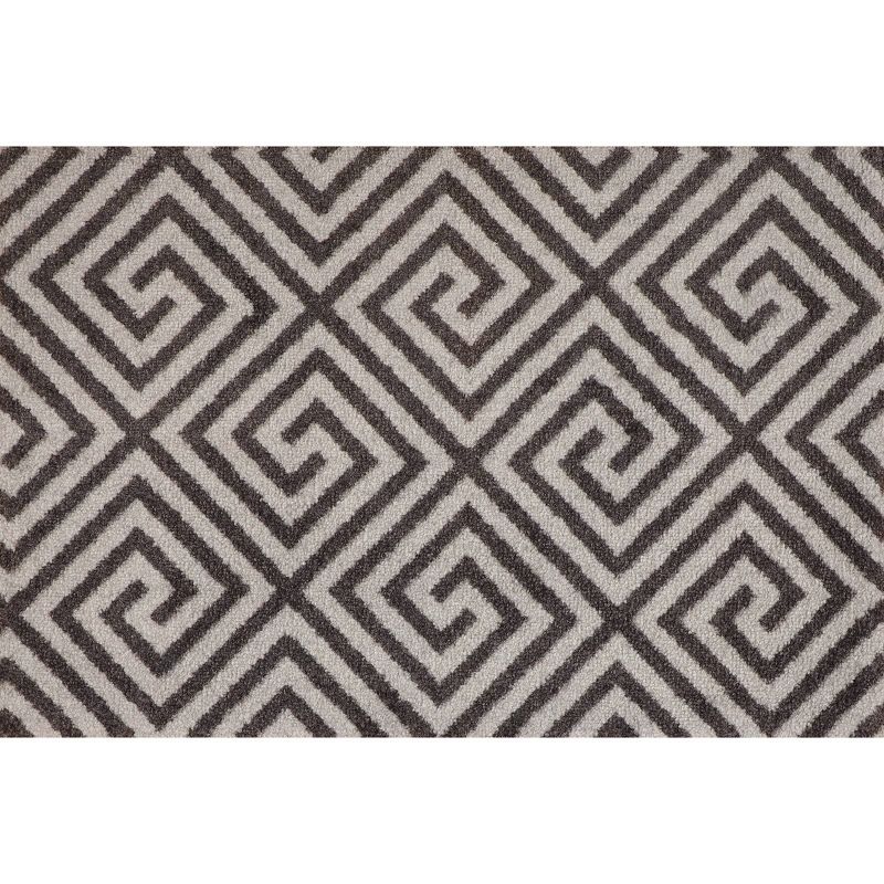 2&#39;x3&#39; ColorStar Greek Grid Doormat Charcoal Gray - Bungalow Flooring, 1 of 9