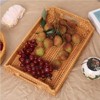 BRINJOY 17" Rectangular Natural Rattan Tray - Handwoven Table Tray with Handles - 3 of 4