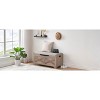 Barn Style Wooden Storage Chest with Lift Top, 2 Safety Hinges, Padded Seat Cushion, Side Handles, Large Organizer Bench - 3 of 4