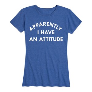 Women's - Instant Message - Apparently I Have an Attitude Short Sleeve Graphic T-Shirt - 1 of 4