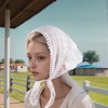 Unique Bargains Solid Color French Lace Triangle Bandana 1 Pc - 2 of 4
