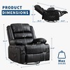 360° Swivel Recliner Chair for Adult, Linen Rocker Chair with 3 Positions/2 Side Pockets/Cup Holders, Manual Nursery Glider Rocking Chair - 2 of 4