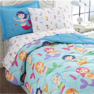 Mermaid Print Kids Polyester Standard Pillowcase