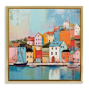 Stupell Industries Seaside Neighborhood Painting, 18" x 18" - 1 of 4