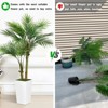 5ft Realistic Artificial Palm Tree in White Planter | Faux Tropical Plant for Indoor Home Decor | Modern & Lifelike Greenery - 2 of 4