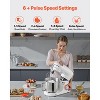 VEVOR Stand Mixer, 6 QT Dough Mixer, 660W 6 + P Speeds Tilt-head Food Mixer with Stainless Steel Bowl, Dough Hook, Wire Whip, Flat Beater, White - 4 of 4