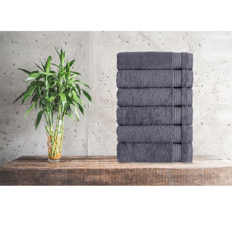 Classic Turkish Towels Amadeus 6 Piece Hand Towel Set - 16x27, Gray, 4 of 7