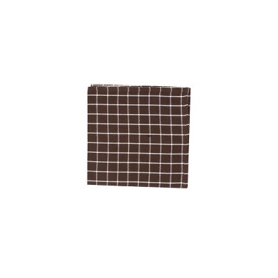 C&F Home Windowpane Cocoa Napkin Set of 6