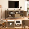 Garvee Farmhouse TV Stand for Up to 65 Inch TV, Entertainment Center with Door,Large Storage,Adjustable Shelf for Living Room/Bedroom - 4 of 4