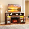 Tangkula Fireplace TV Stand w/ Remote Controls & Thermostat Storage Cabinets - 2 of 4