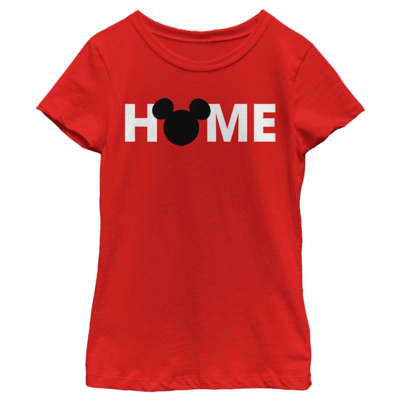 Girl's Disney Mickey Mouse Home Iconic Ears T-Shirt, 1 of 6