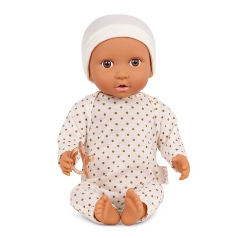 LullaBaby Doll With Polka Dot Ivory Pajama And Pacifier