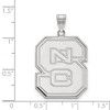 Black Bow Jewelry 14k White Gold North Carolina State Wolfpack NCAA Extra Large Pendant - 2 of 3
