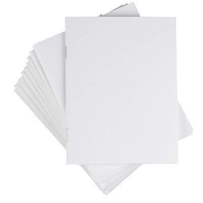 Blank Notebook - 24-Pack Unlined Books, Unruled Plain Travel Journals for Students, School, Children's Writing Books, White, 4.25x5.5"