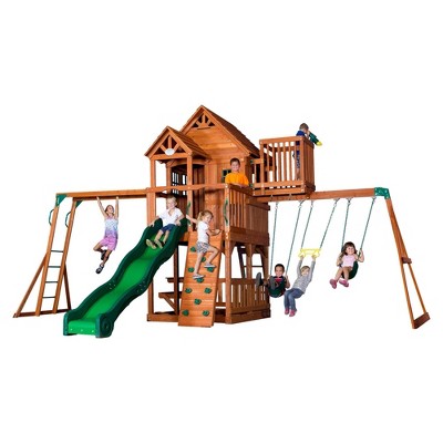 Photo 1 of *4 BOXES INCLUDED** Backyard Discovery Skyfort II Swing Set