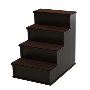 PawHut Pet Stairs, Small Pet Steps with Cushioned Removable Covering for Dogs and Cats Up To 22 Lbs. - 1 of 4