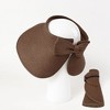 Anna-Kaci Women's Wide Brim Visor Hat with Bow Detail Adjustable Velcro Closure for Beach or Outdoor Protection - 4 of 4