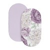 Sweet Jojo Designs Girl Baby Bassinet Fitted Sheets Set Peony Floral Garden Purple Ivory and Green 2pc - 2 of 4