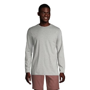 Lands' End Men's Long Sleeve Cotton Supima Tee - 1 of 4