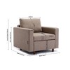 NicBex Linen Accent Chair,Upholstered Living Room Chairs with Low Back and Rubberwood Legs,Modern Armchair,Accent Chairs for Living Room - 3 of 4