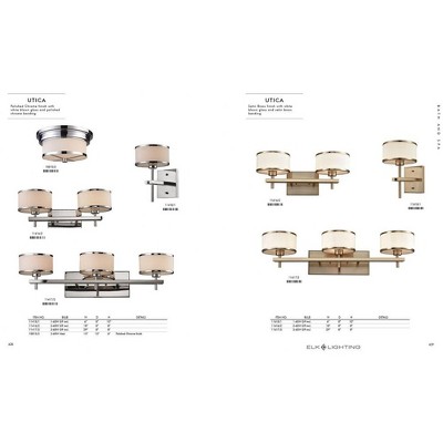 Polished Chrome 2-Light Vanity with White Glass Shades
