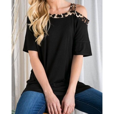 Women's Cold Shoulder Tee Top - HEIMISH USA