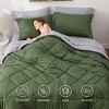 5/7 Pcs Bed in a Bag with Contrast Color Solid Design Bedding Set - 2 of 4